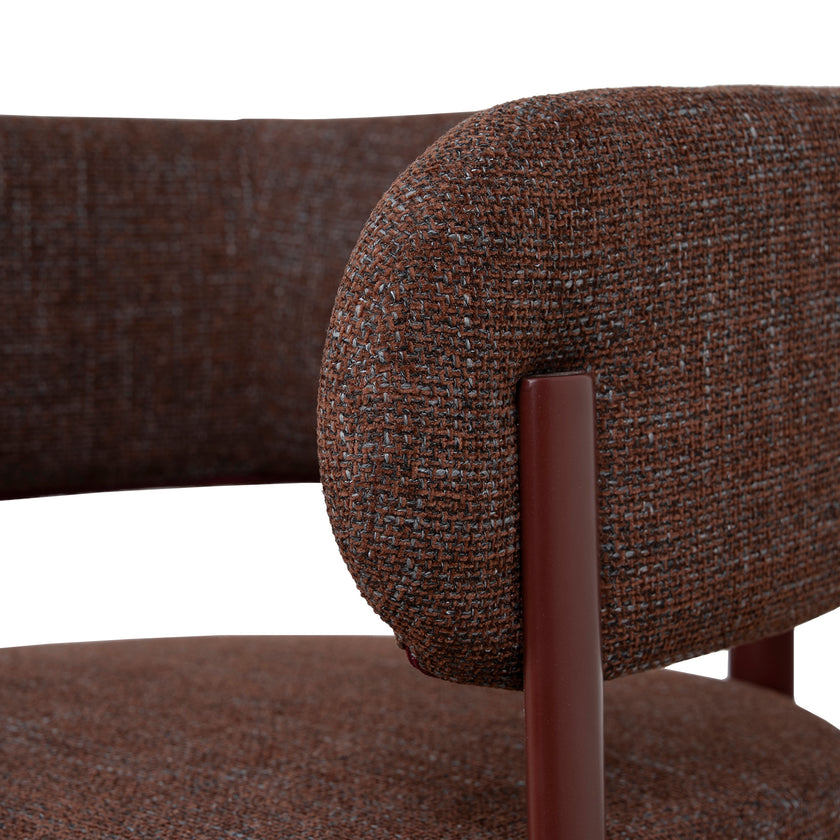 CDC12456-CI Dark Red Dining Chair - Moss Brown (Set of 2)