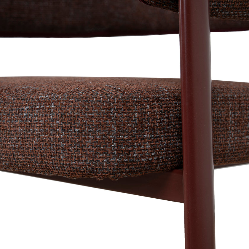 CDC12456-CI Dark Red Dining Chair - Moss Brown (Set of 2)