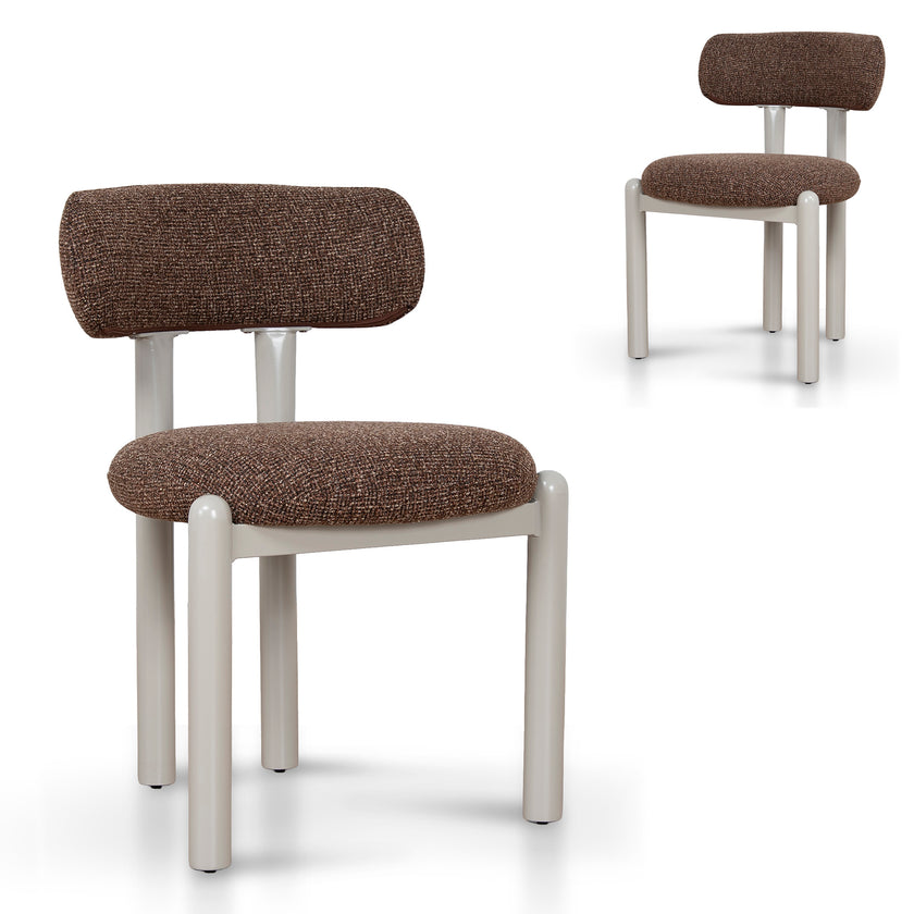 CDC12468-CI Cream Dining Chair - Verona Cinnamon Weave (Set of 2)