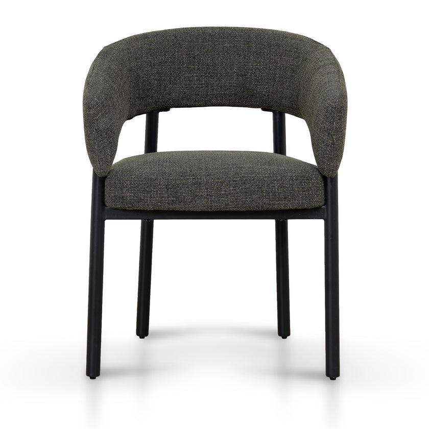 CDC12470-CI Black Dining Chair - Kaitoke Green (Set of 2)