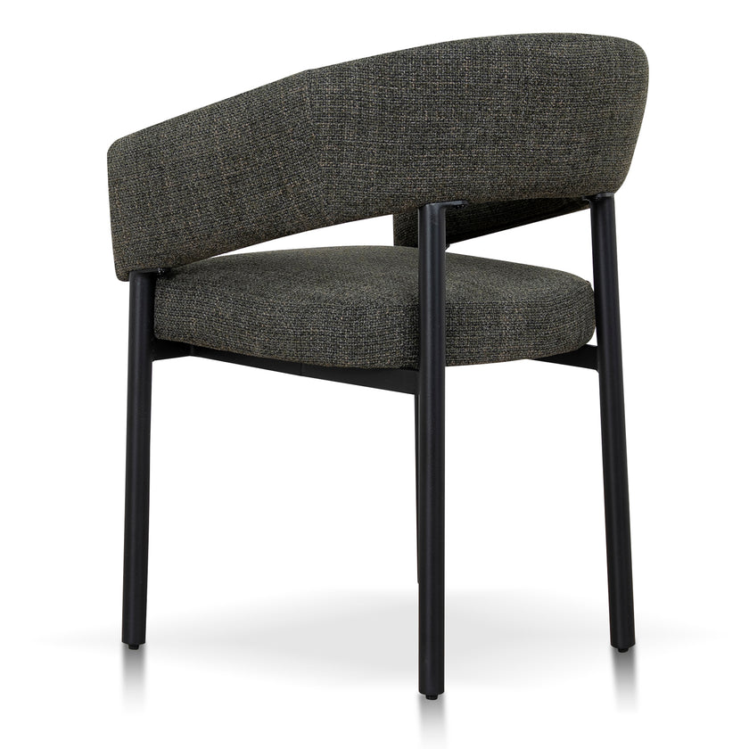 CDC12470-CI Black Dining Chair - Kaitoke Green (Set of 2)