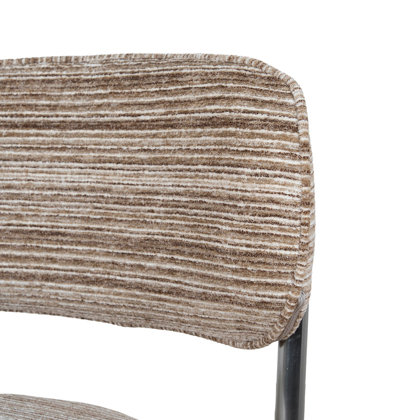 CDC12472-CI Chrome Dining Chair - Coconut Stripe (Set of 2)