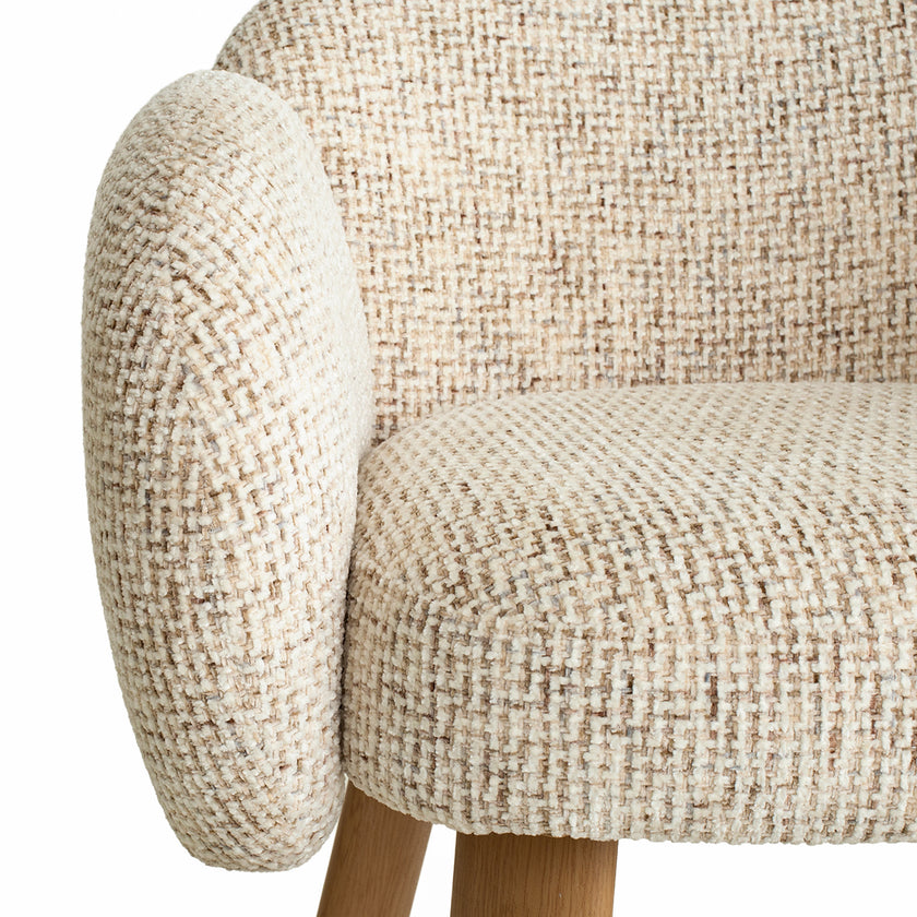 CDC12553-IG Natural Dining Chair - Honeycomb White