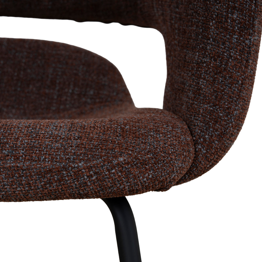 CDC12643-FH Black Dining Chair - Moss Brown (Set of 2)