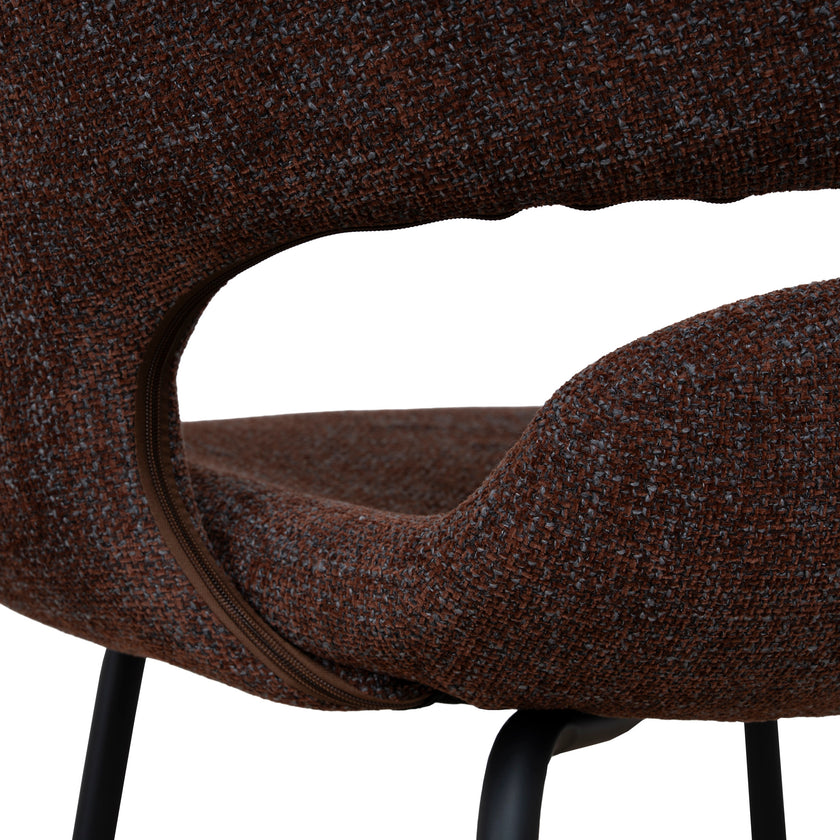 CDC12643-FH Black Dining Chair - Moss Brown (Set of 2)