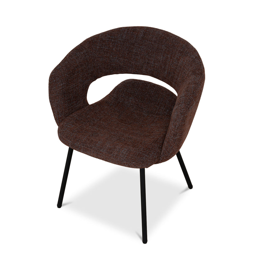 CDC12643-FH Black Dining Chair - Moss Brown (Set of 2)