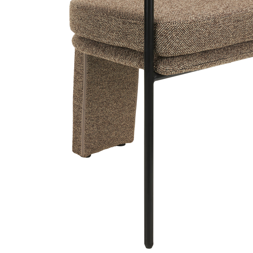 CDC12684-MR Fabric Dining Chair - Cobble Chocolate (Set of 2)