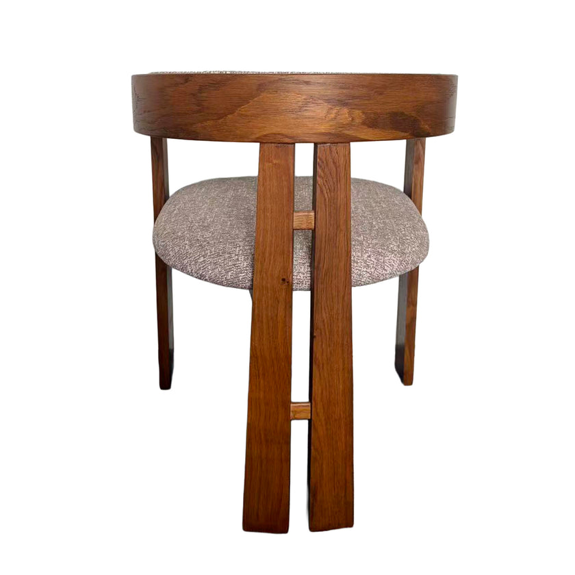 CDC12778-HN Distressed Walnut Dining Armchair - California Taupe (Set of 2)