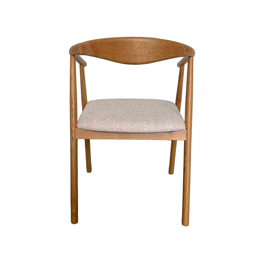 CDC12784-HN Natural Dining Armchair - Califonia Beige (Set of 2)