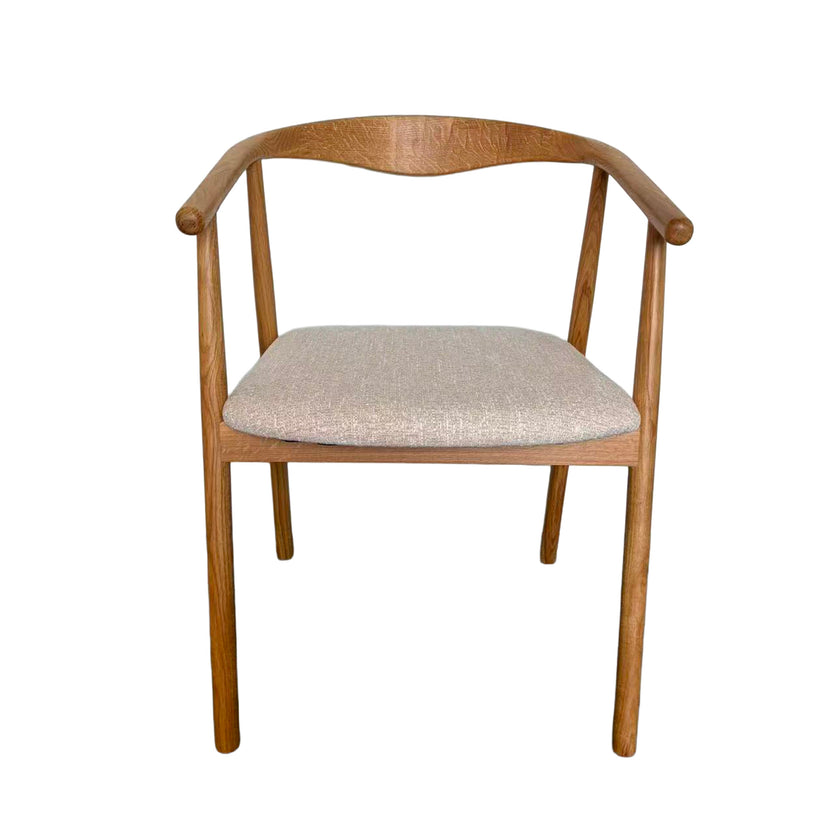 CDC12784-HN Natural Dining Armchair - Califonia Beige (Set of 2)