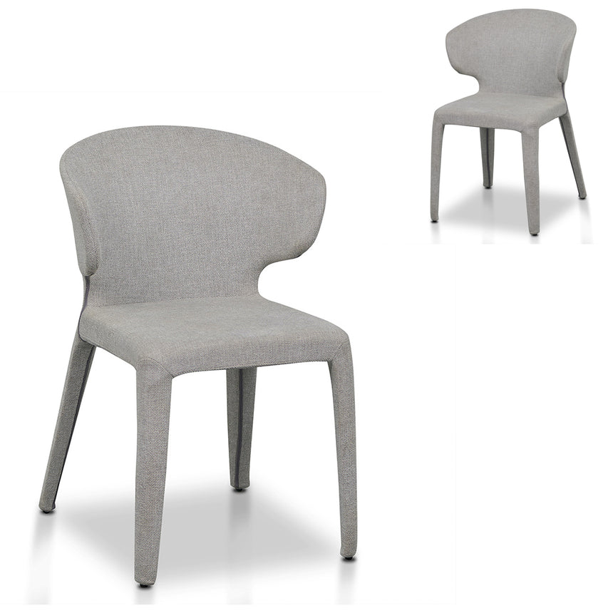 CDC8420-FH Fabric Dining Chair - Coastal Light Grey (Set of 2)
