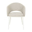CDC8604-FH White Dining Chair - Clay Grey