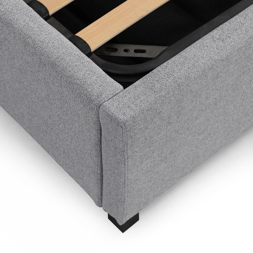 CBD8545-MI Queen Sized Bed Frame - Spec Grey with Storage
