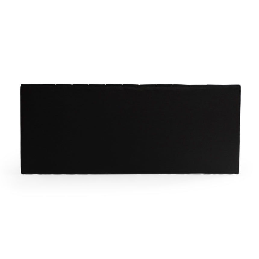 CBD8548-MI Wide Base Queen Bed Frame - Black Velvet with Storage