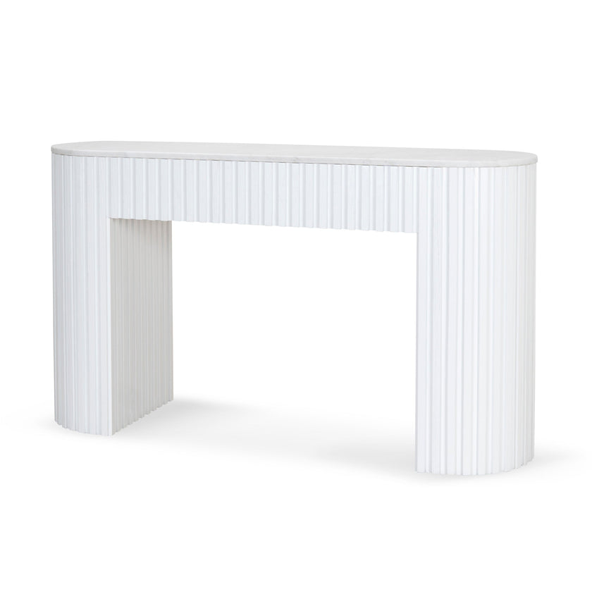 CDT10034-NI 1.5m Marble Console Table - White