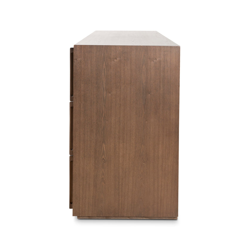 CDT10035-NI 6 Drawer Wooden Chest - Walnut
