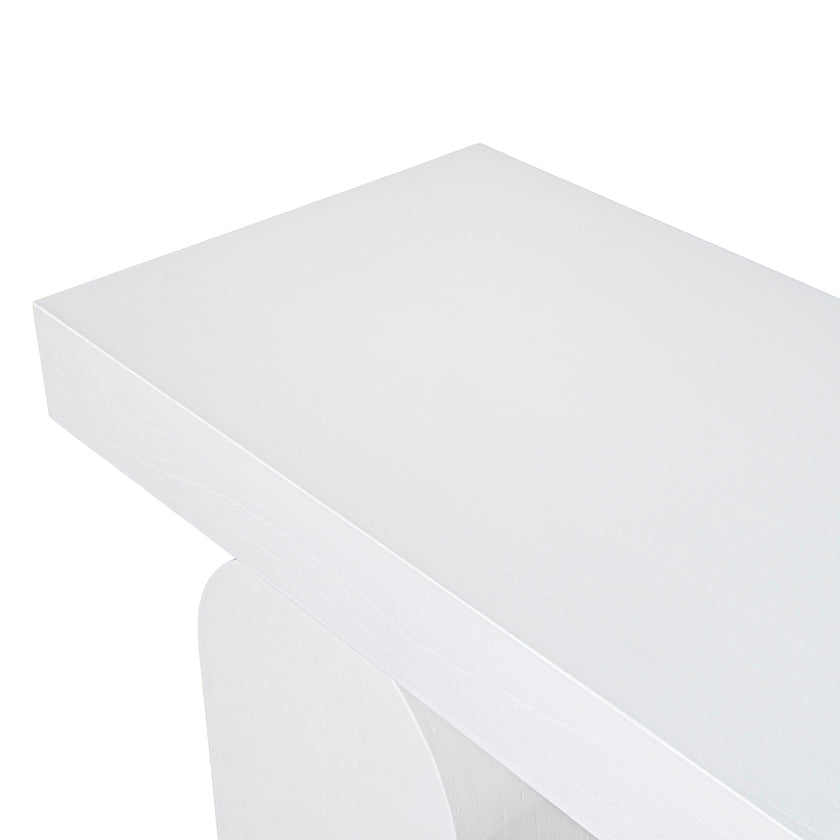 CDT10046-NI 1.9m New Elm Console Table - Full White