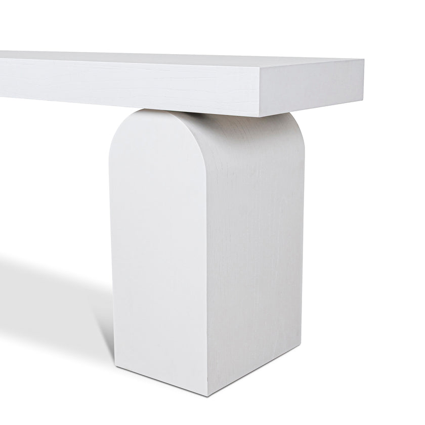 CDT10046-NI 1.9m New Elm Console Table - Full White