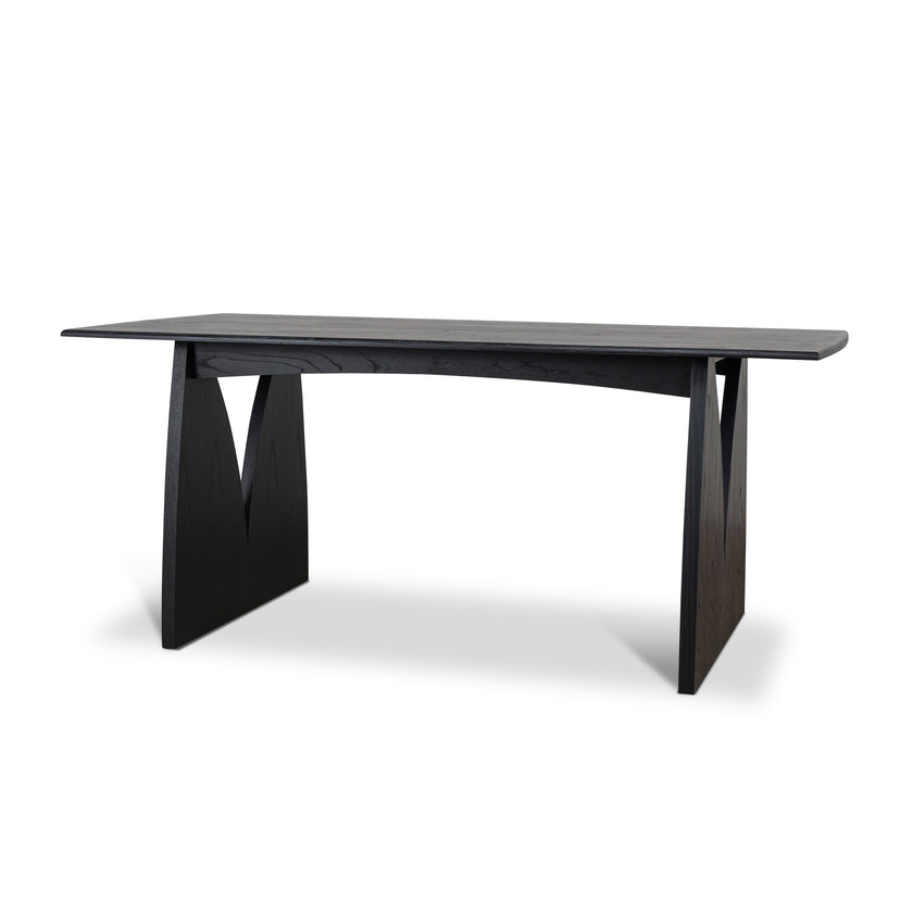 Ex Display - CDT10258-NI 1.8m Elm Dining Table - Full Black