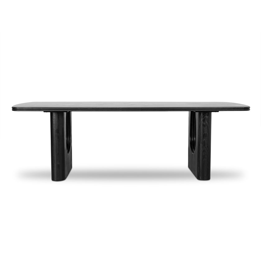 CDT10260-NI 2.4m Recycled Fir Dining Table - Full Black