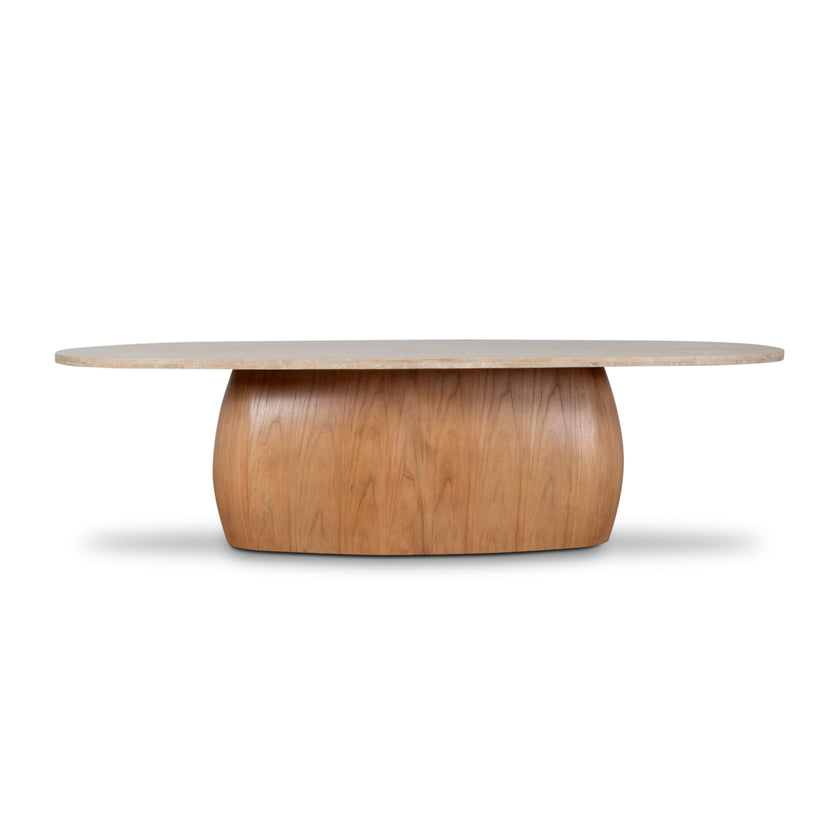 CDT10263-NI 2.8m Travertine Dining Table - Natural