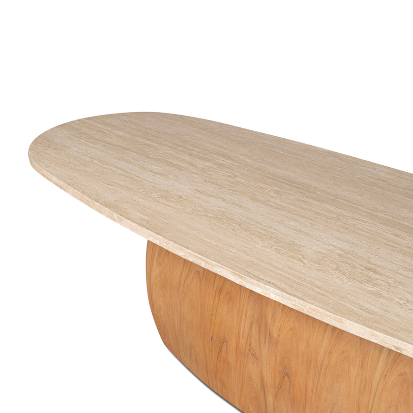 CDT10263-NI 2.8m Travertine Dining Table - Natural