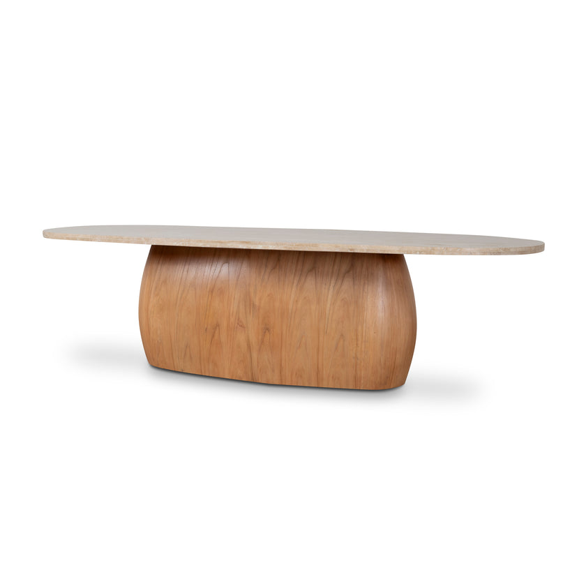 CDT10263-NI 2.8m Travertine Dining Table - Natural