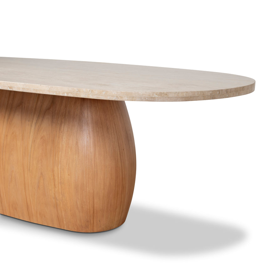 CDT10263-NI 2.8m Travertine Dining Table - Natural