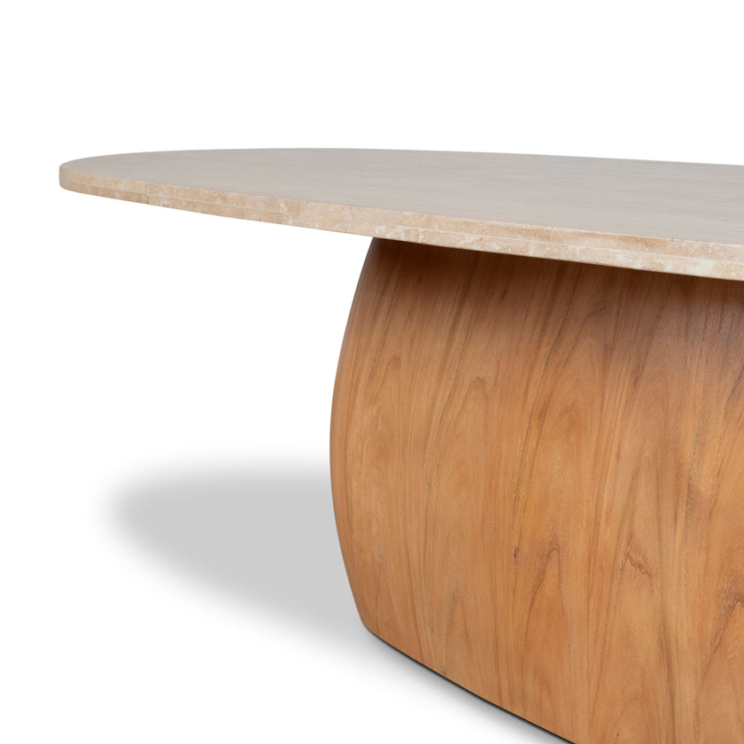 CDT10263-NI 2.8m Travertine Dining Table - Natural
