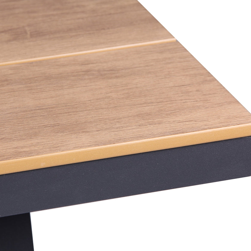 CDT10305-ID 1.8m Charcoal Outdoor Dining Table - Natural