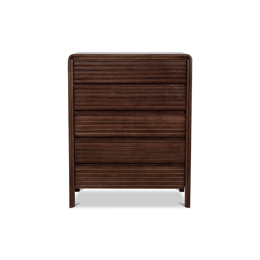 CDT10460-AW Tallboy Drawer Chest - Walnut