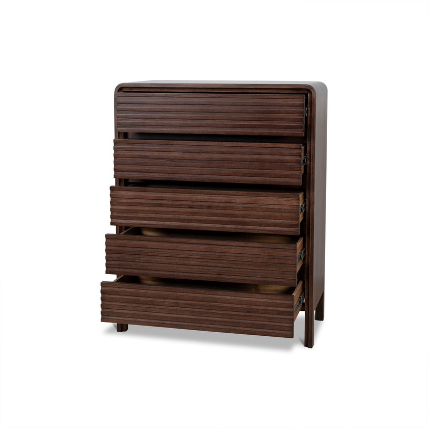 CDT10460-AW Tallboy Drawer Chest - Walnut