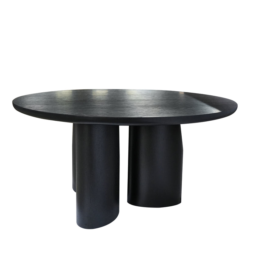 CDT10582-CN 1.5m Round Dining Table - Full Black Oak