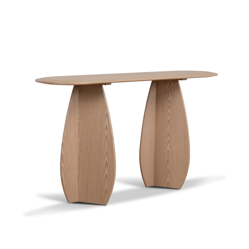 Ex Display - CDT10610-MK 1.5m Oval Console Table - Natural Oak