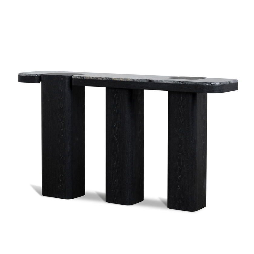 Ex Display - CDT10614-MK 1.5m Marble Console Table - Black