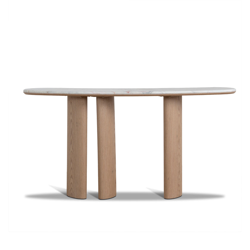 Ex Display - CDT10619-MK 1.6m Marble Console Table - Natural