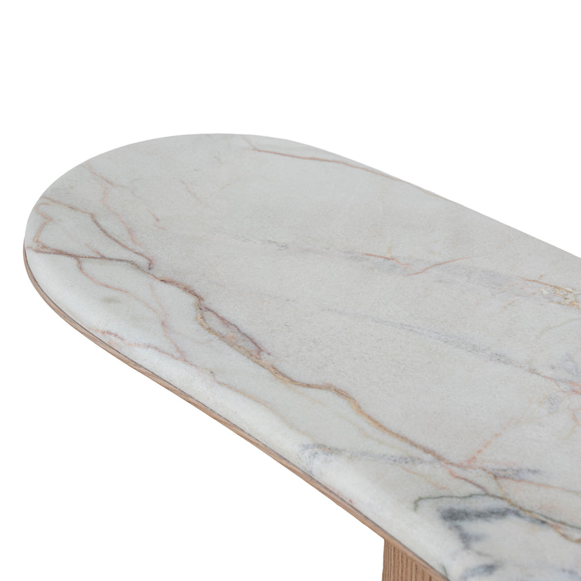 Ex Display - CDT10619-MK 1.6m Marble Console Table - Natural