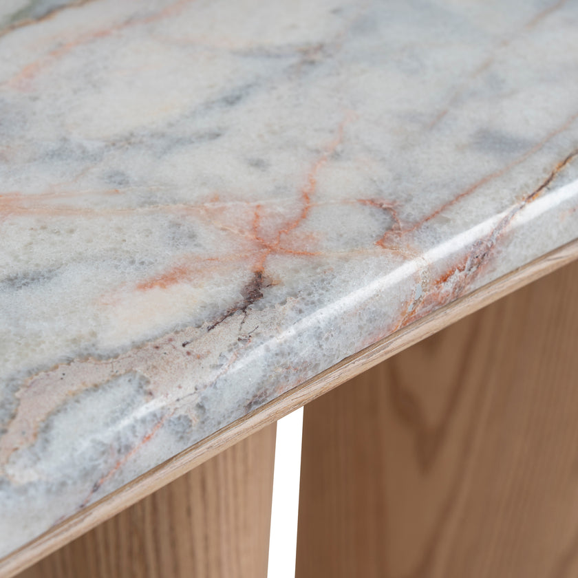 Ex Display - CDT10619-MK 1.6m Marble Console Table - Natural