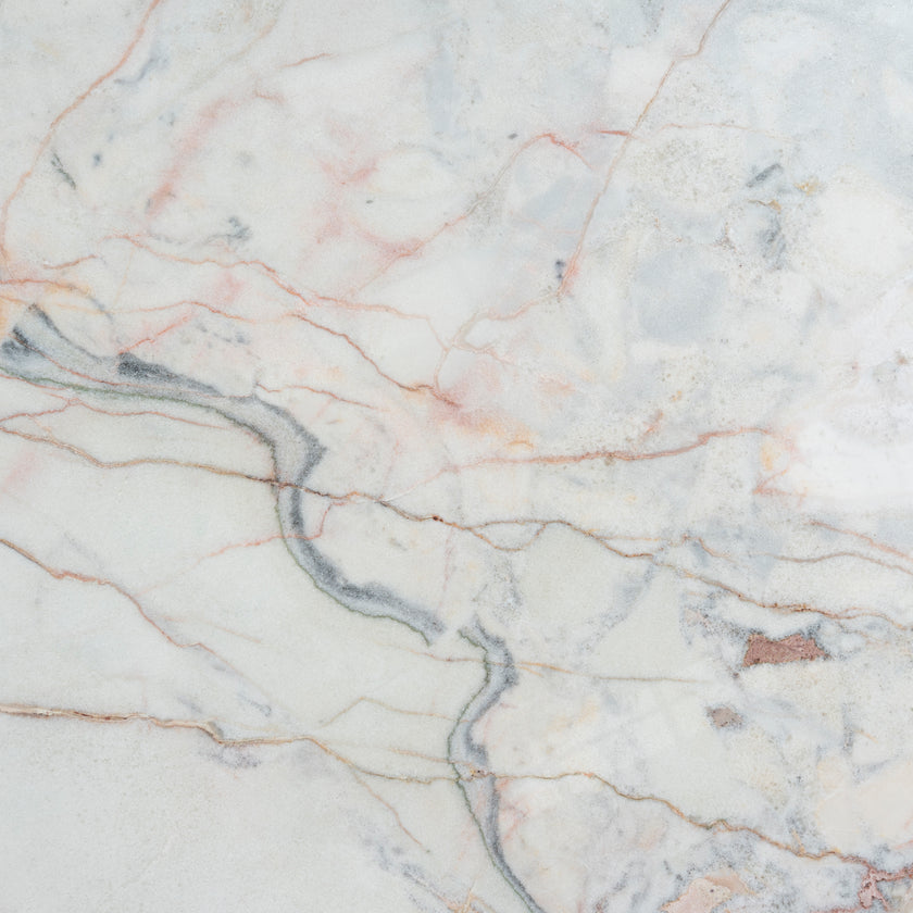 Ex Display - CDT10657-MK 2.2m White Marble Dining Table - Natural