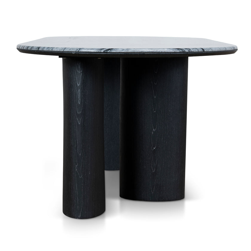 Ex Display - CDT10658-MK 2.2m Black Marble Dining Table - Black