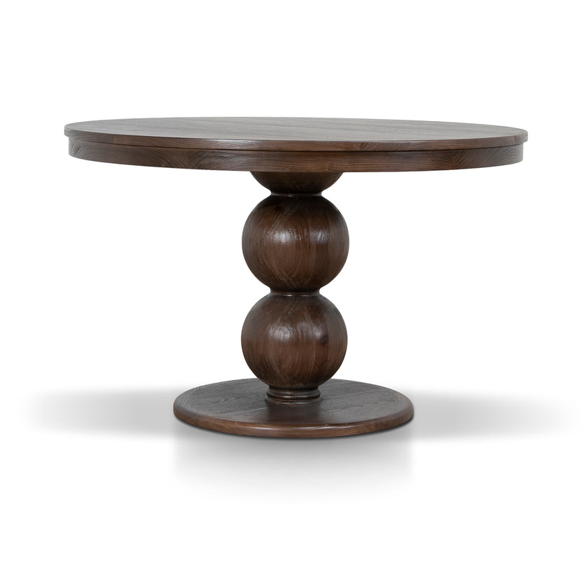 CDT10892-NI 1.2m Round Elm Dining Table - Walnut