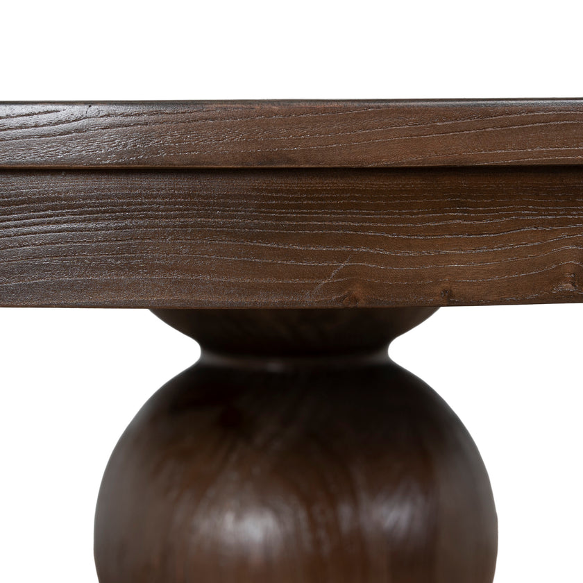 CDT10892-NI 1.2m Round Elm Dining Table - Walnut