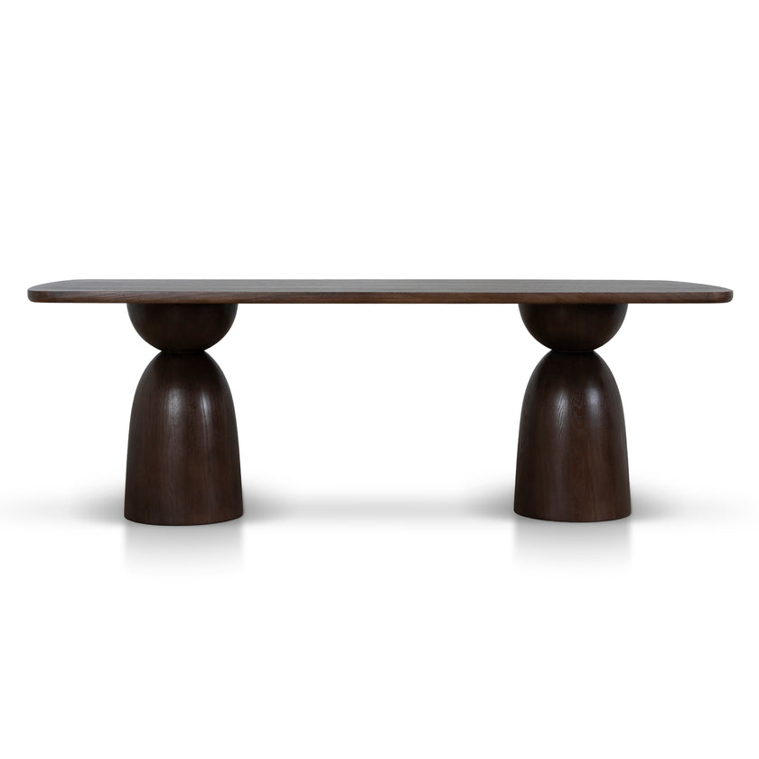 CDT10894-NI 2.2m Elm Dining Table - Walnut