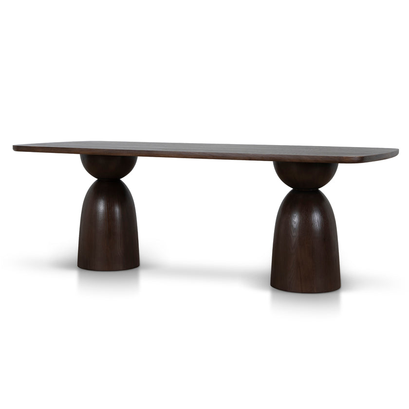 CDT10894-NI 2.2m Elm Dining Table - Walnut
