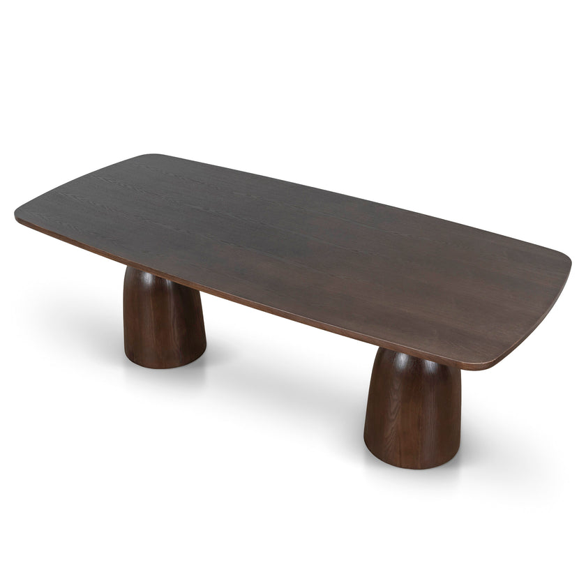 CDT10894-NI 2.2m Elm Dining Table - Walnut