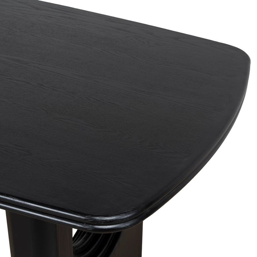 CDT10907-NI 1.8m Elm Dining Table - Full Black