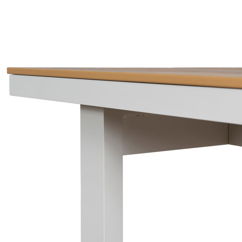 CDT12051-ID 1.6m Sand White Outdoor Dining Table - Natural