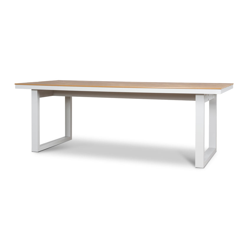 CDT12052-ID 2.3m Sand White Outdoor Dining Table - Natural