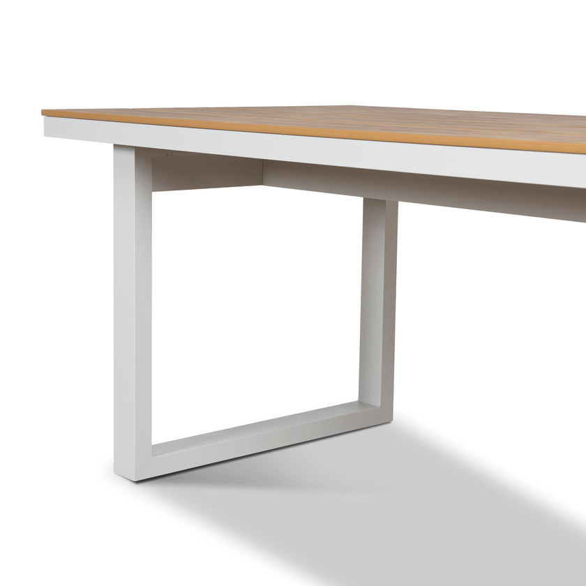 CDT12052-ID 2.3m Sand White Outdoor Dining Table - Natural