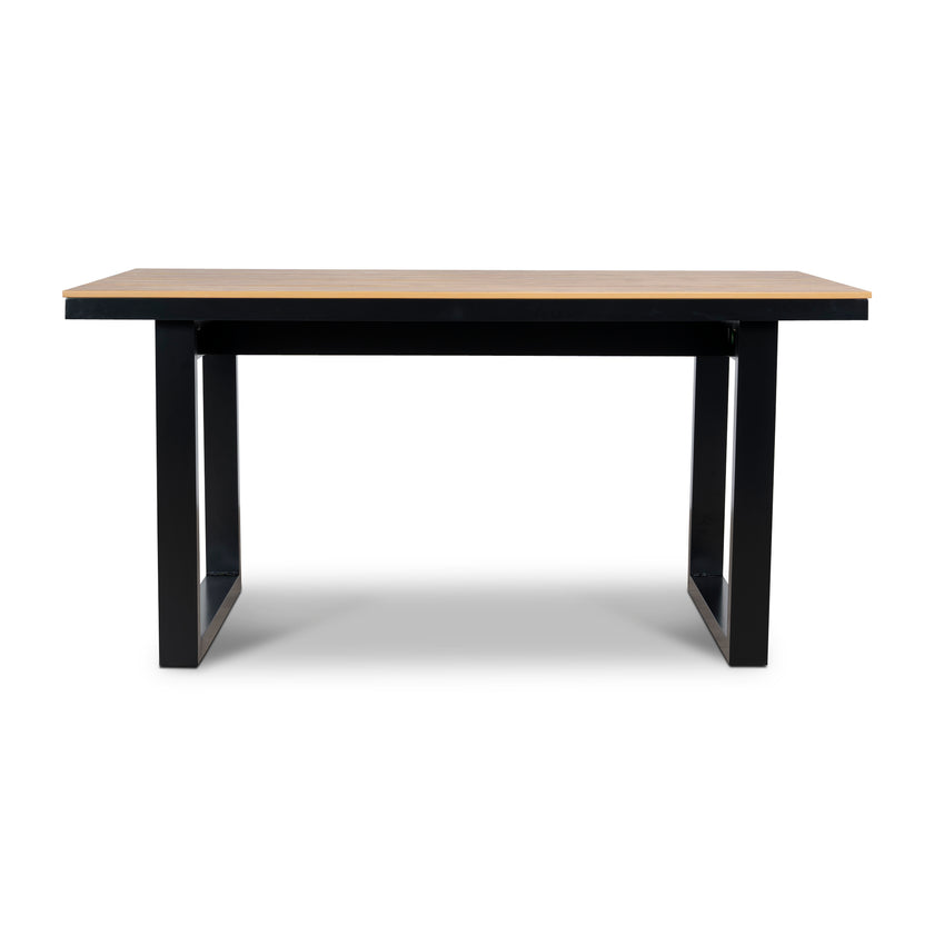 CDT12053-ID 1.6m Black Outdoor Dining Table - Natural